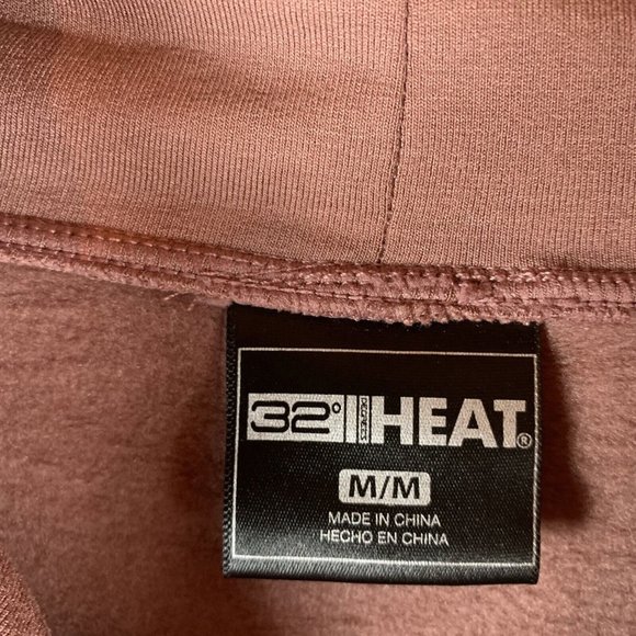 32 Degrees Heat Sweatshirt Women's Medium Plum Rose Drawstring Cowl Neck 7721 - Picture 2 of 8